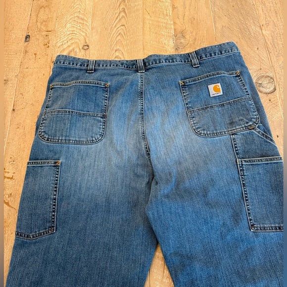 Carhartt Jeans Mens Size 42 x 30 Blue Medium Wash Denim Relaxed Fit - Picture 10 of 11